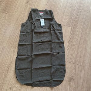 Castro Olive Green Lyocell Shirt Dress - Castro Jeans size 6 M new